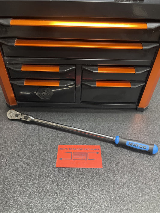 NEW! Matco 1/4" DRIVE 13-3/4" 88 TOOTH FLEX RATCHET ERGO HANDLE BLUE AFR128LFB