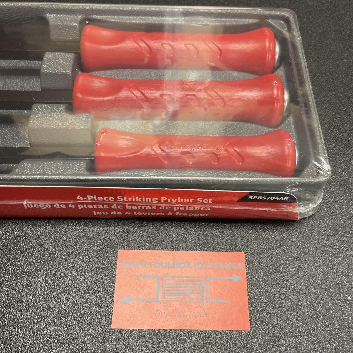 Snap-on Tools USA NEW 4pc RED Hard Grip Striking Prybar Set SPBS704AR