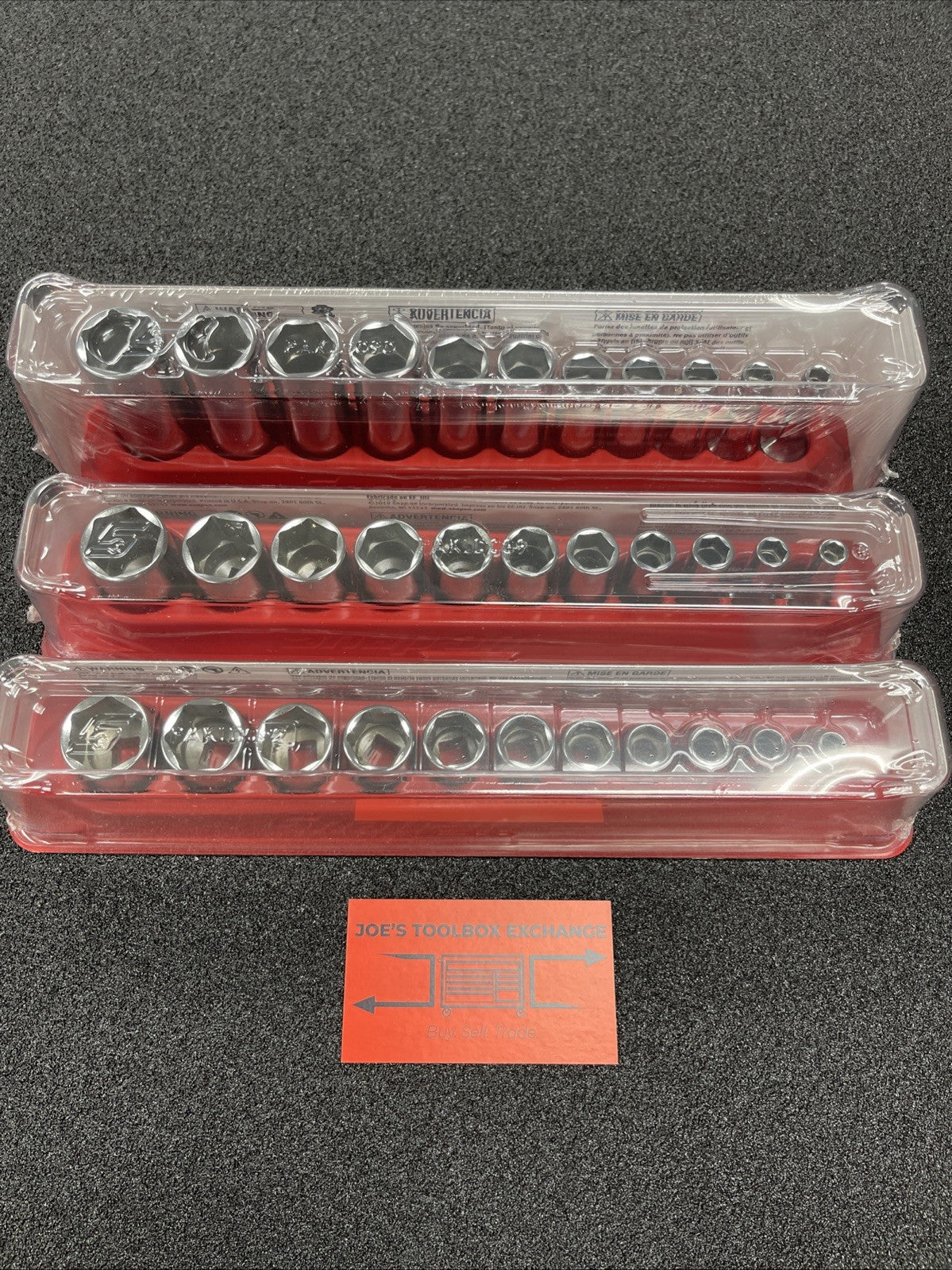 Snap-on Tools USA NEW 33pc 3/8" Drive SAE 6 Point Shallow Semi Deep MASTER SET