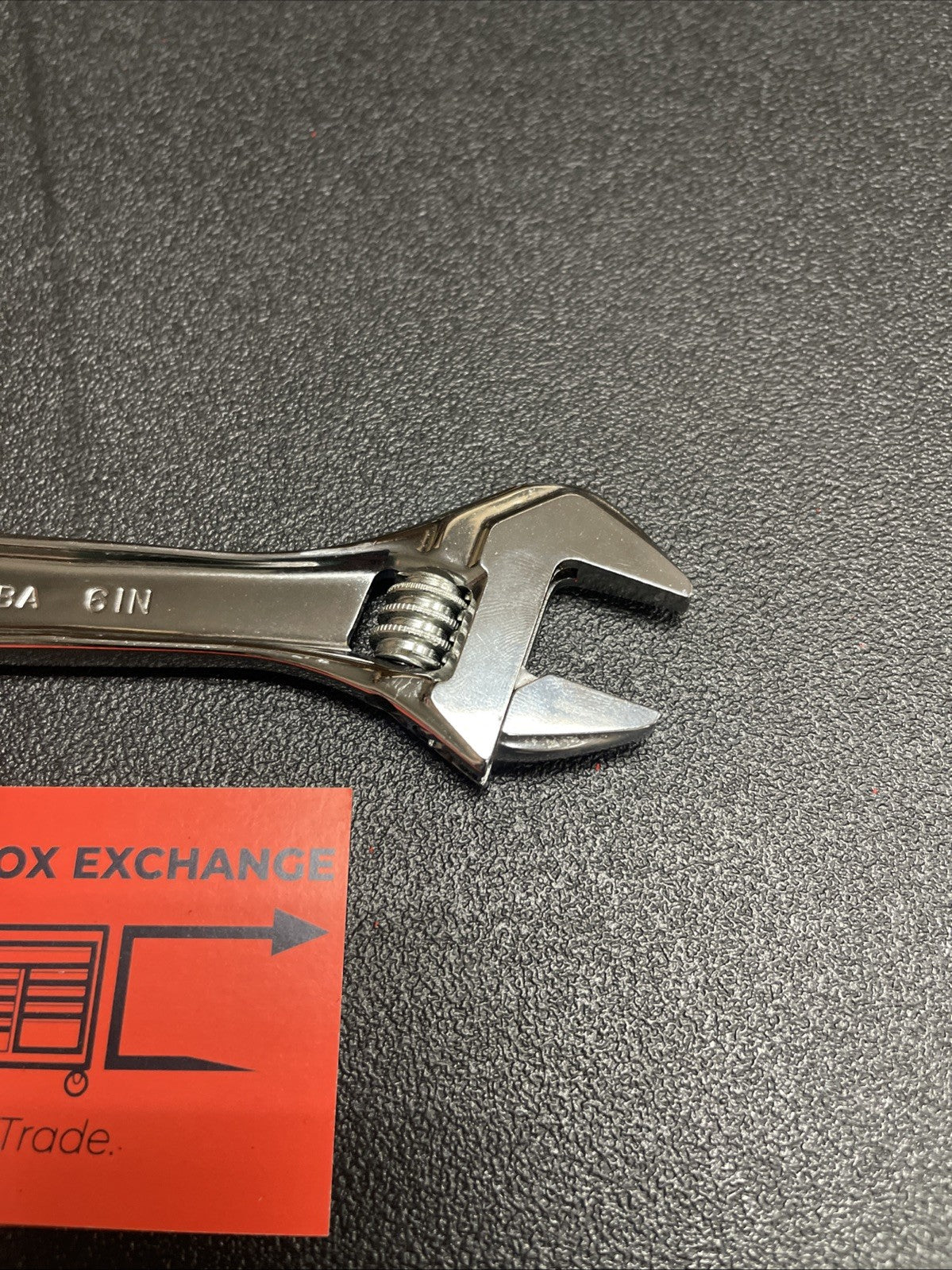 Snap-on Tools 6" Length Chrome Smooth Jaw Adjustable Wrench AD6BA
