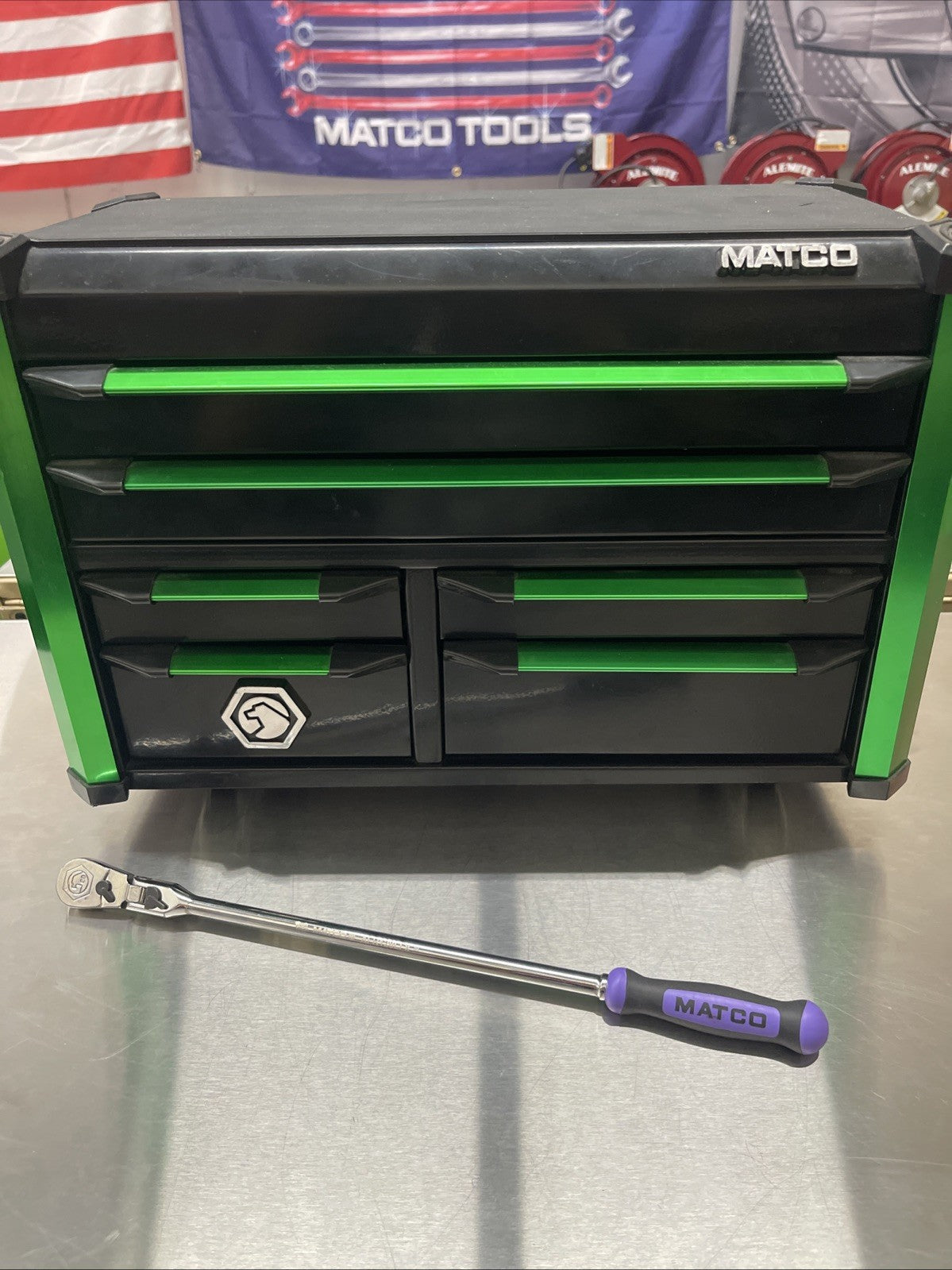 NEW! Matco 1/4" DRIVE 13-3/4" 88 TOOTH FLEX RATCHET ERGO HANDLE Purple AFR128LFP