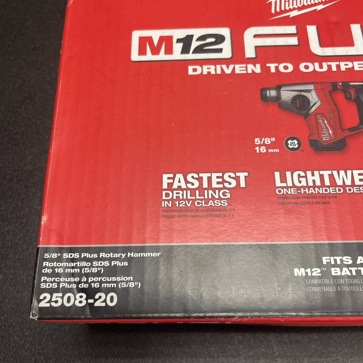 Milwaukee 2508-20 M12 FUEL 5/8" SDS Plus Rotary Hammer