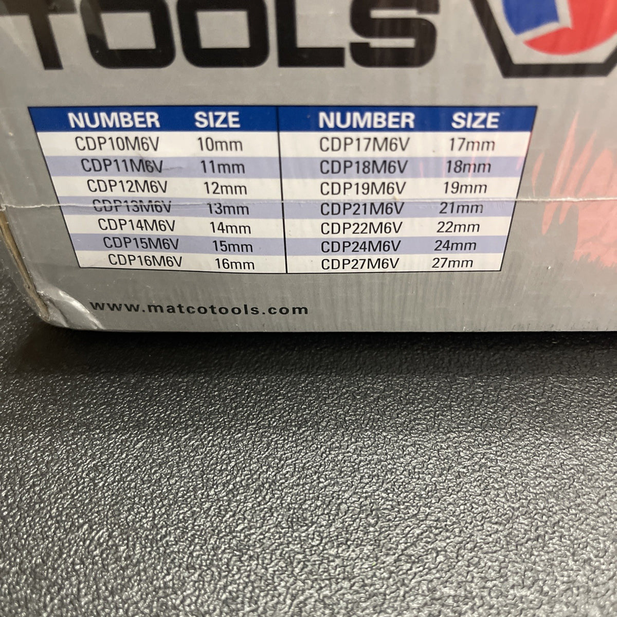 MATCO Tools SCDPM146VA 14 Pc ADV METRIC Deep Impact 6-point Socket Set 10-27MM 