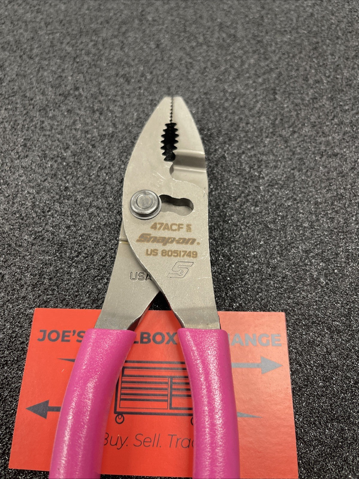 Snap-on Tools NEW ELECTRIC PINK 8" Talon Soft Grip Combo Slip-Joint Pliers 47ACF
