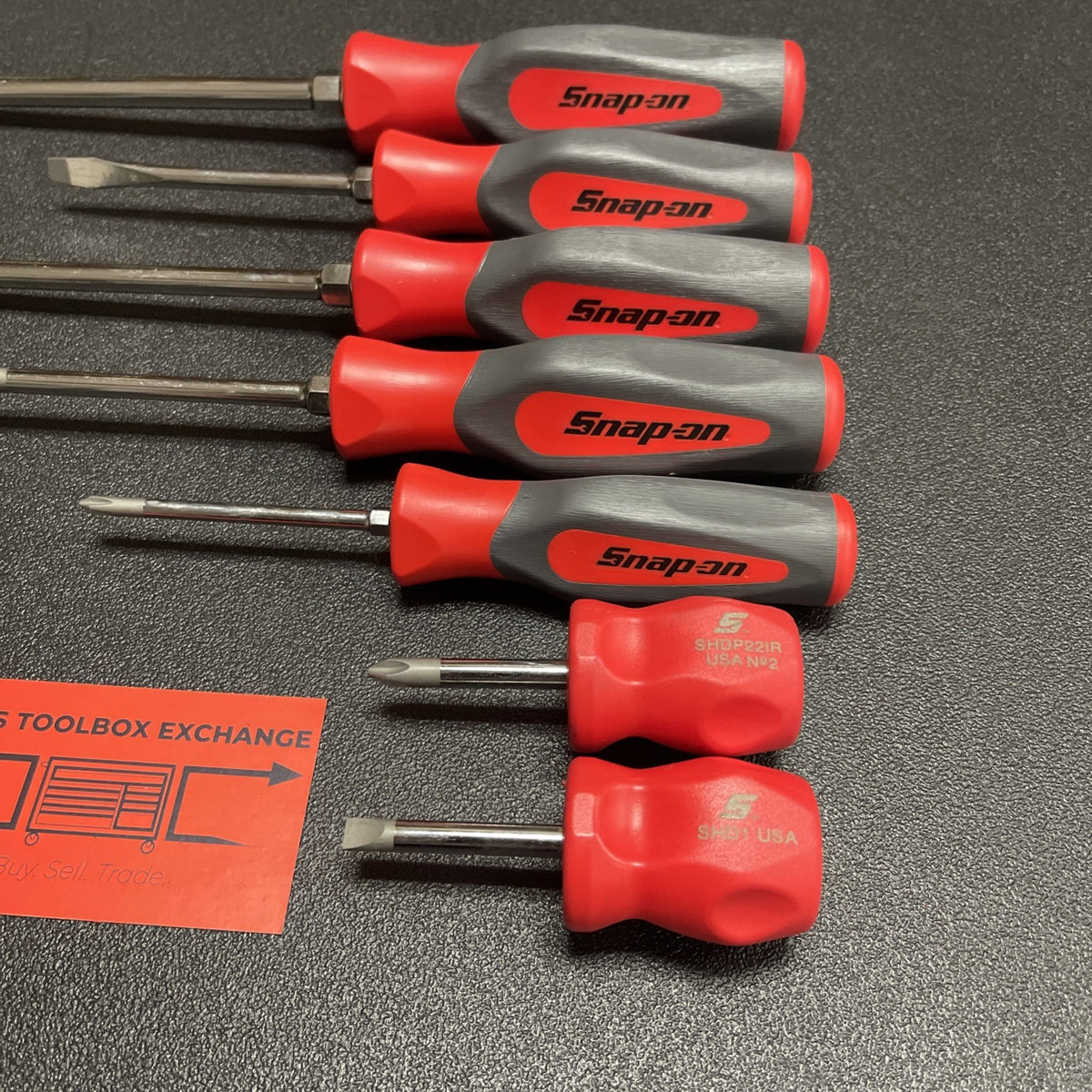 Snap-on Tools USA NEW 7pc RED HARD Handle Combination Screwdriver