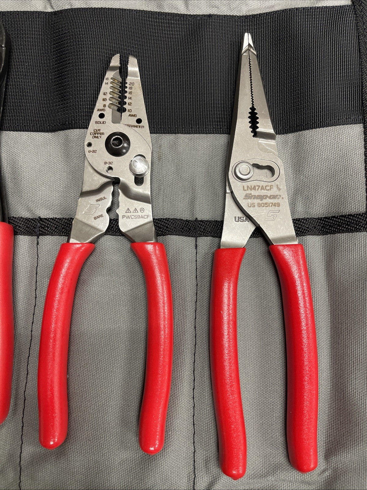 NEW Snap On 4pc Plier Set ( 388ACF + PWCS9AF + LN47ACF + AWPBX10) PL4TGKB1