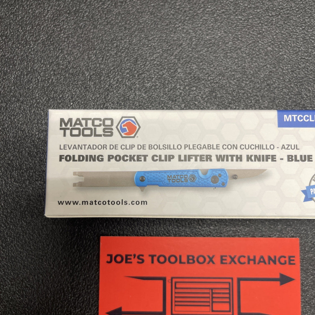 Matco Tools Blue. Folding Panel Clip Lifter Popper Pocket Knife MTCCLIPKNFB