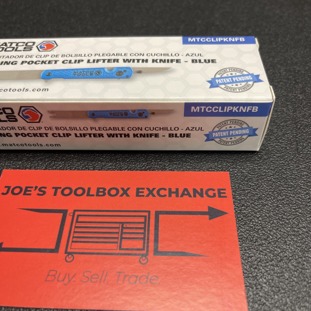 Matco Tools Blue. Folding Panel Clip Lifter Popper Pocket Knife MTCCLIPKNFB