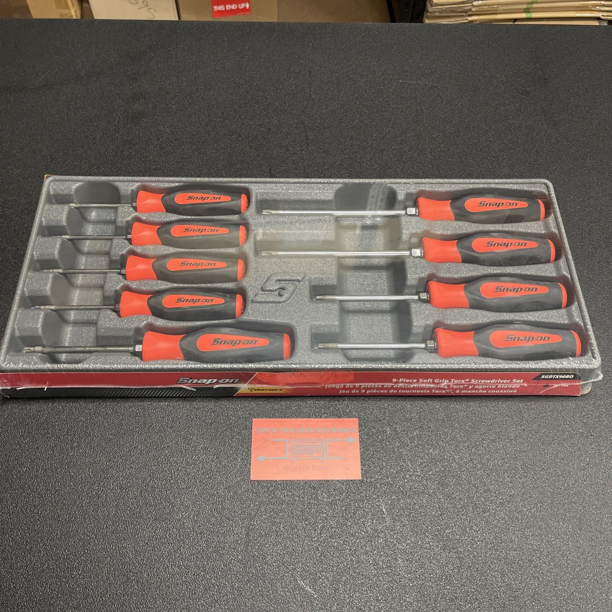 Snap-on Tools NEW 9pc ORANGE Soft Grip T8 - T45 TORX Screwdriver Set SGDTX90BO
