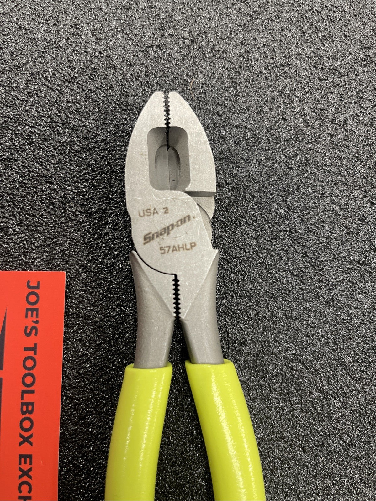Snap-on Tools USA NOS 7" HIGH VIS YELLOW Lineman's Pliers 57AHLP