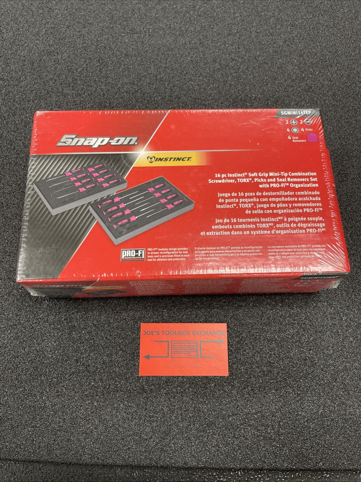 New Snap-on™ Instinct Pink Soft Handled 16pc Mini Screwdriver Set SGMINI16FEP