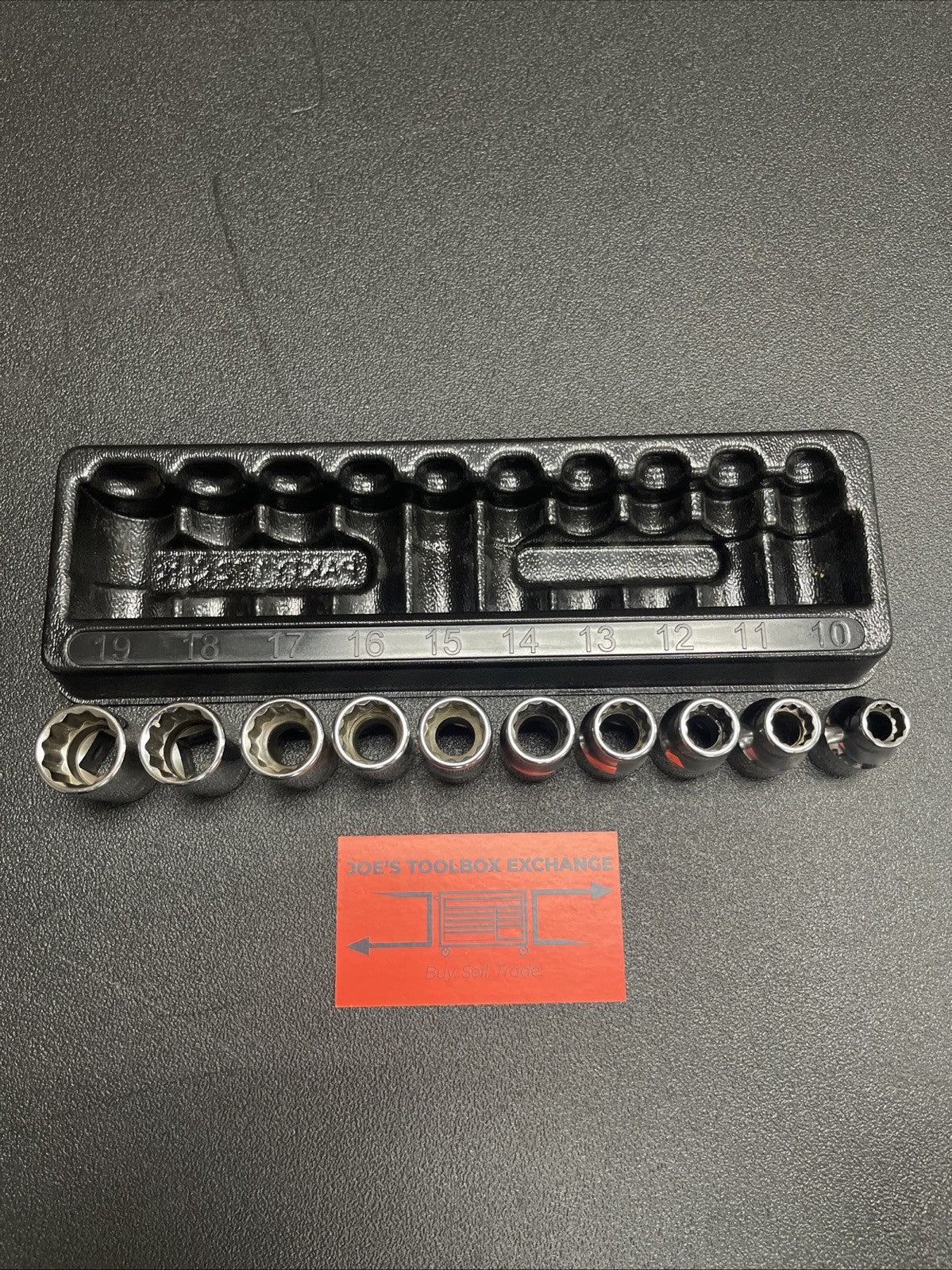 Snap-On NEW 310SWMYA 10-Pc 1/2" Dr 12-Pt Metric Flank Drive Shallow Socket Set