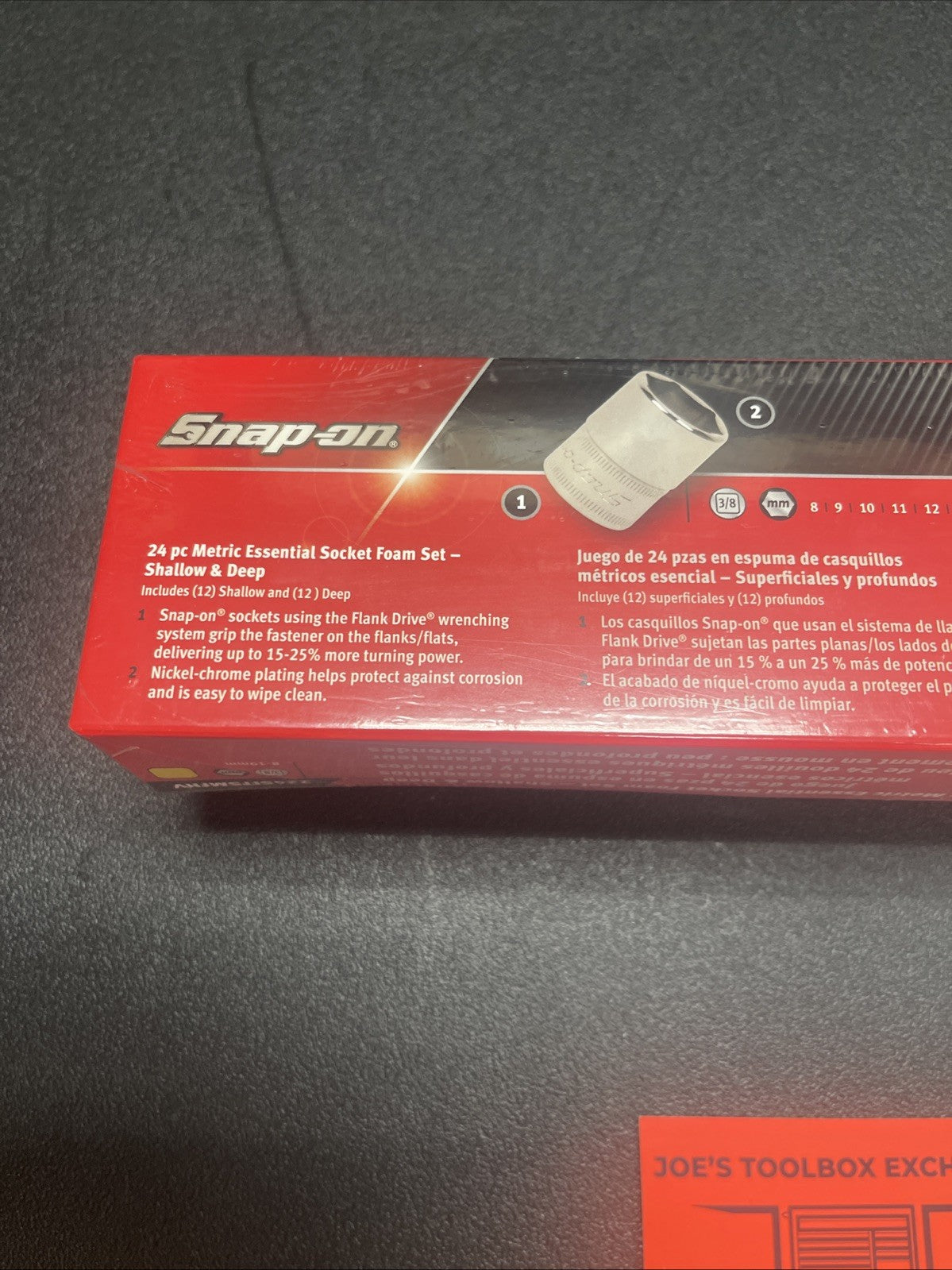 Snap-on 224SFFSMFHV 24 Metric Essential Socket Foam Set Shallow & Deep 8-19mm