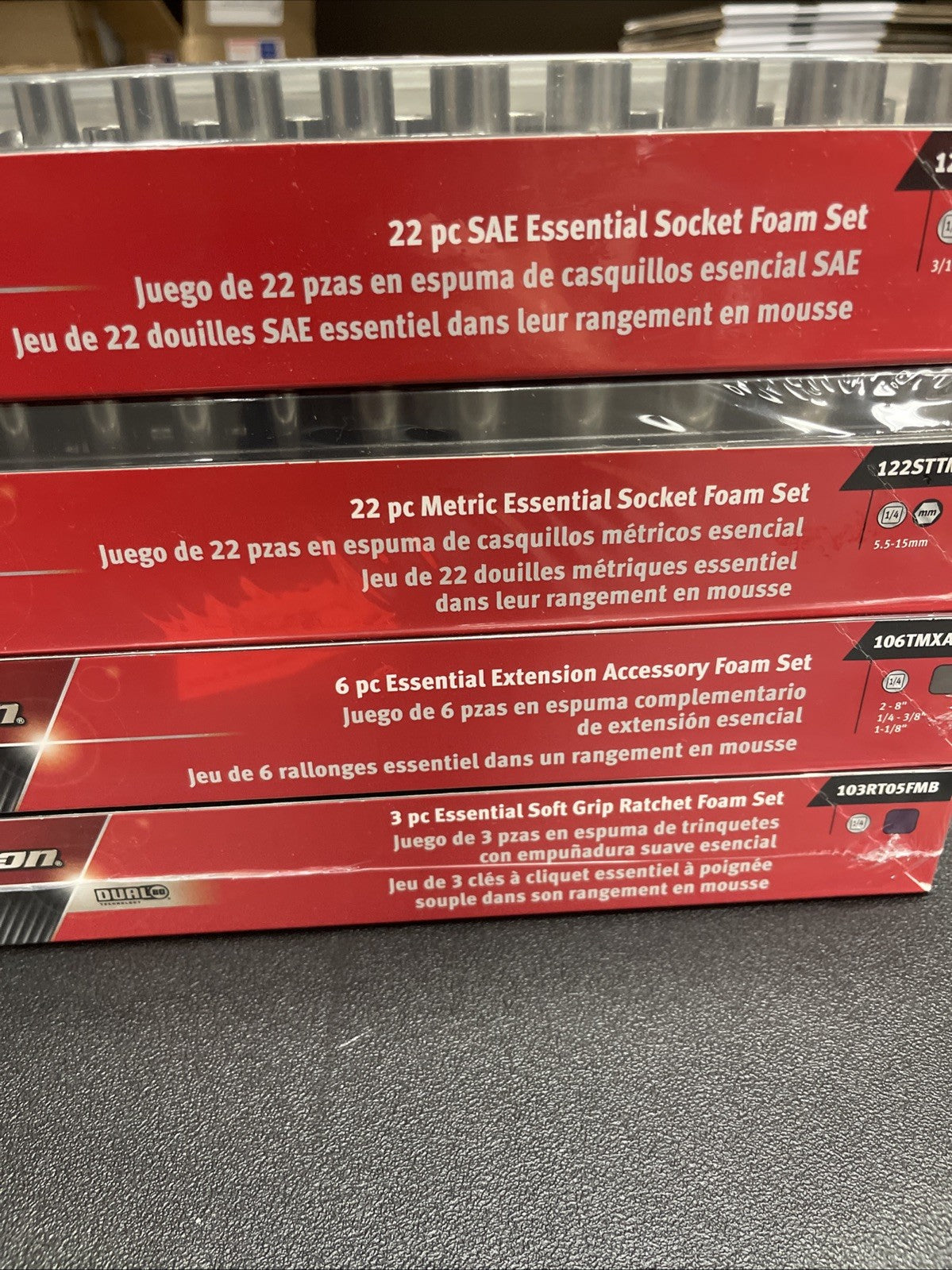 Snap-on 153gss02fmb 53 pc 1/4” essential metric sae sockets ratchets extensions