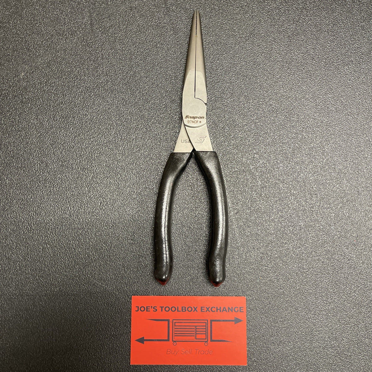 Snap-on Tools USA NEW BLACK 9" Soft Grip Needle Nose Pliers 97ACFBK