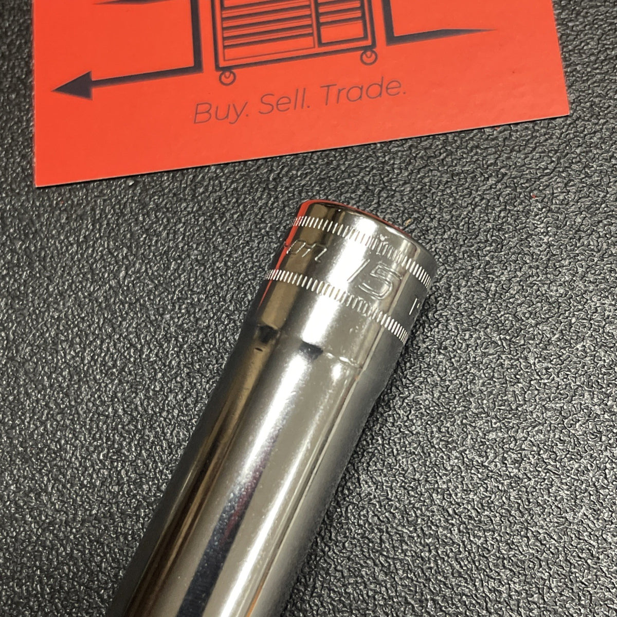Snap-on Tools USA NEW 1/2" Drive 15mm Metric 6 Point Deep Chrome Socket TSM15A