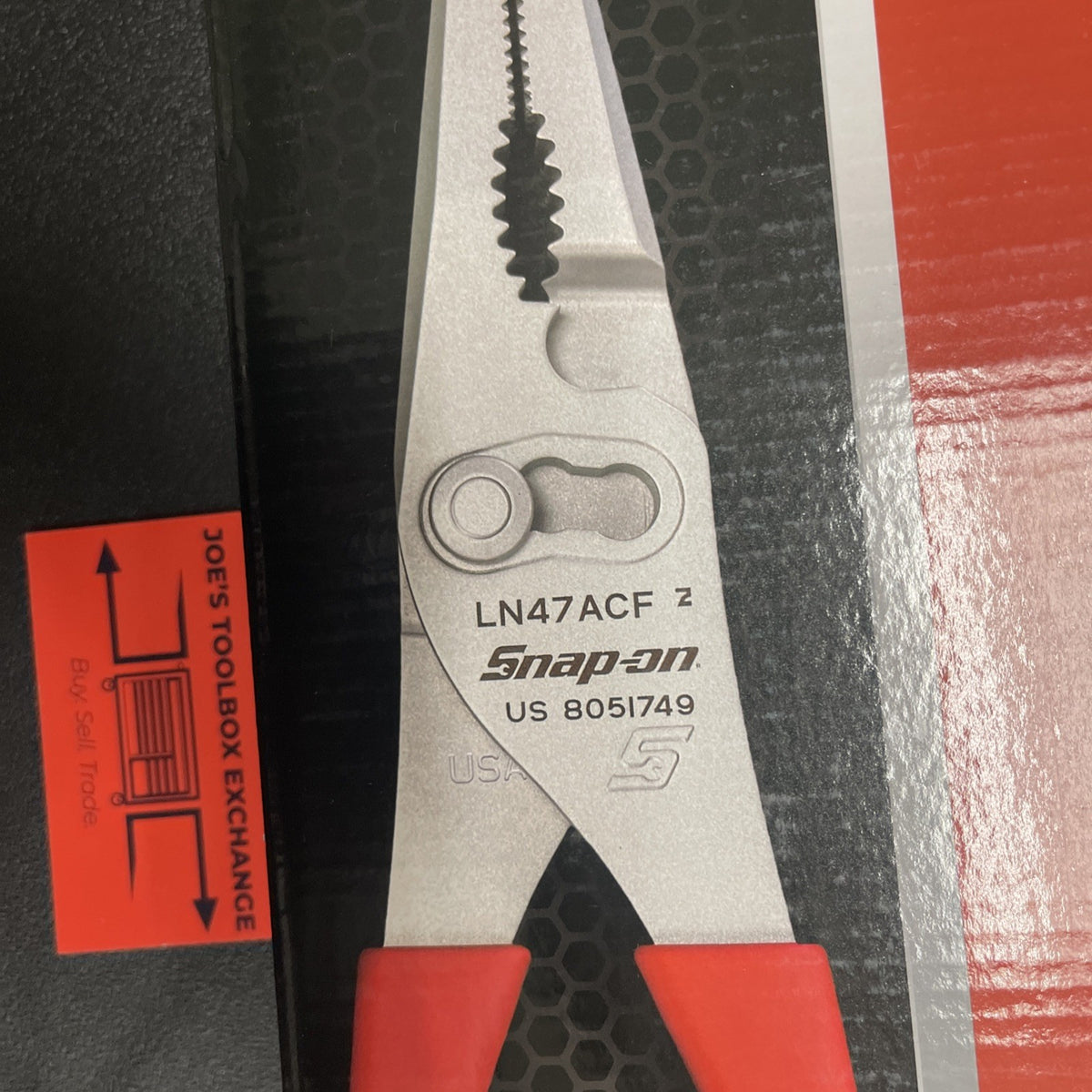 Snap-on ln47acf Wall Mounted Long Nose Display Pliers SPP2504 24in Red/Silver