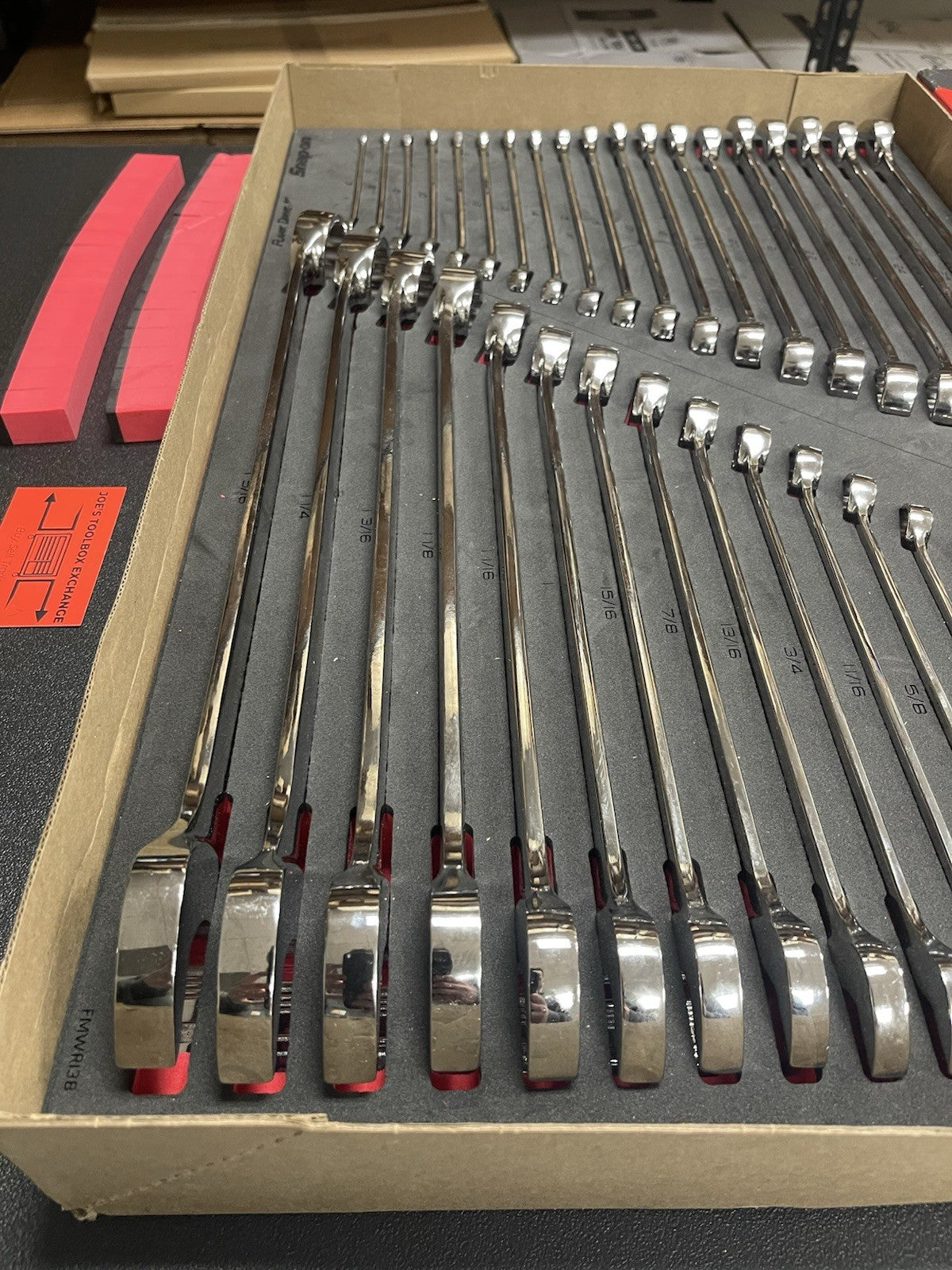 Snap-on Tools NEW RED 38pc MASTER Flank Drive PLUS Wrench Set SOEXFSET1BR
