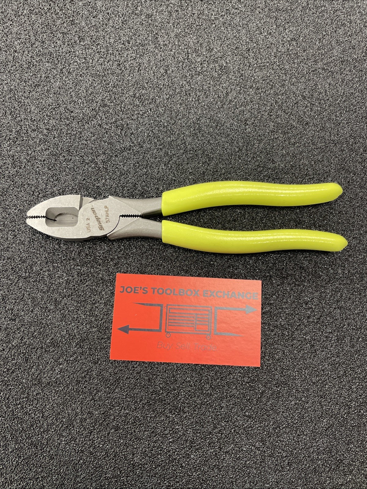 Snap-on Tools USA NOS 7" HIGH VIS YELLOW Lineman's Pliers 57AHLP