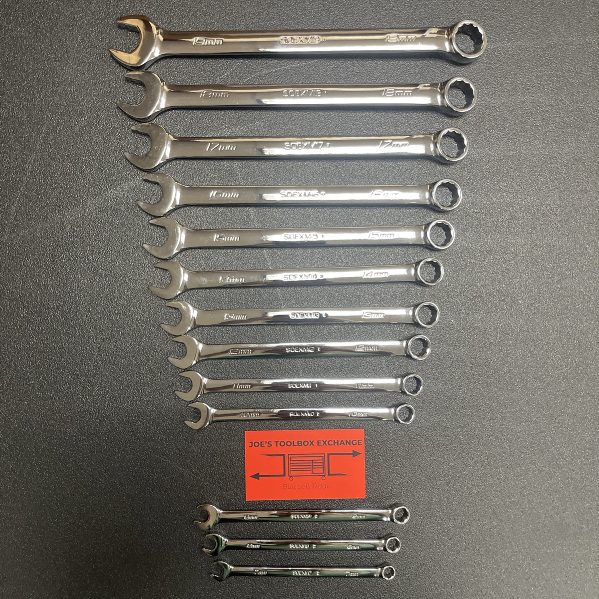 Snap-on Tools USA NEW 13pc Metric 12-Point FLANK DRIVE PLUS Wrench Set SOEXM713