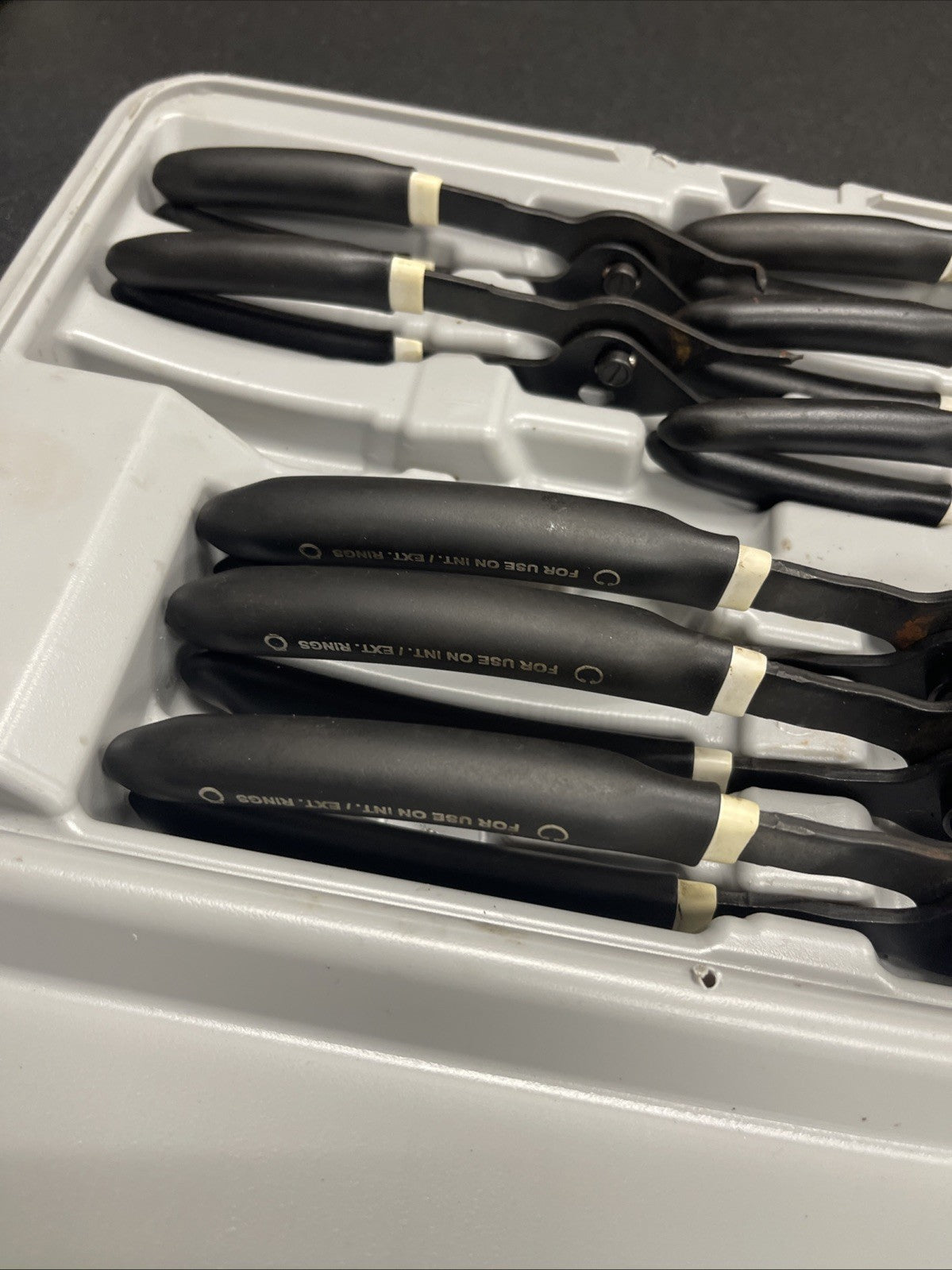 Mac Tools PK9RRPB Push Button Retaining Ring Pliers Set USA Nice (Missing 1)