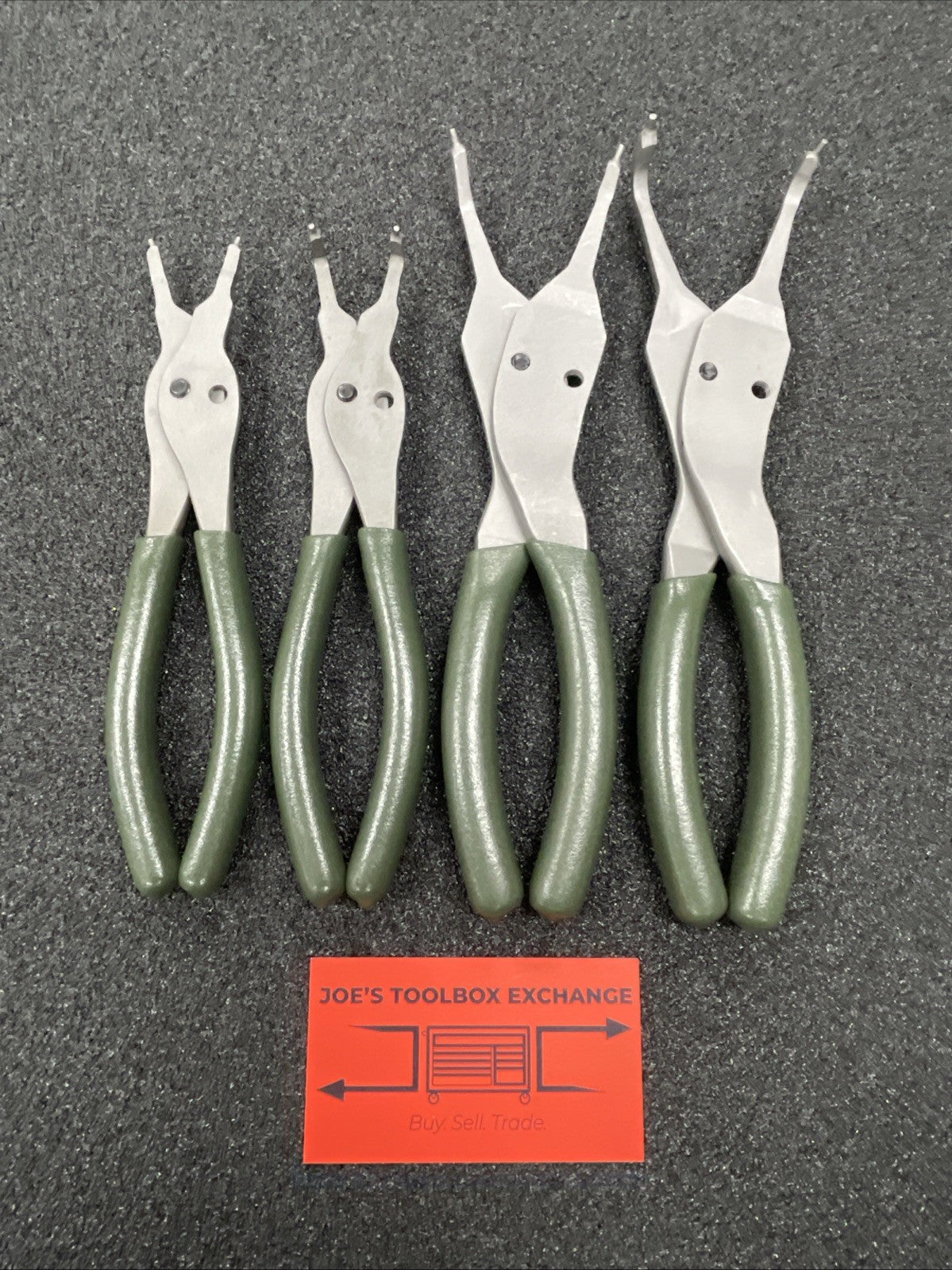 Snap-on Tools USA NEW 4-Piece COMBAT GREEN Soft Grip Snap Ring Pliers Lot Set