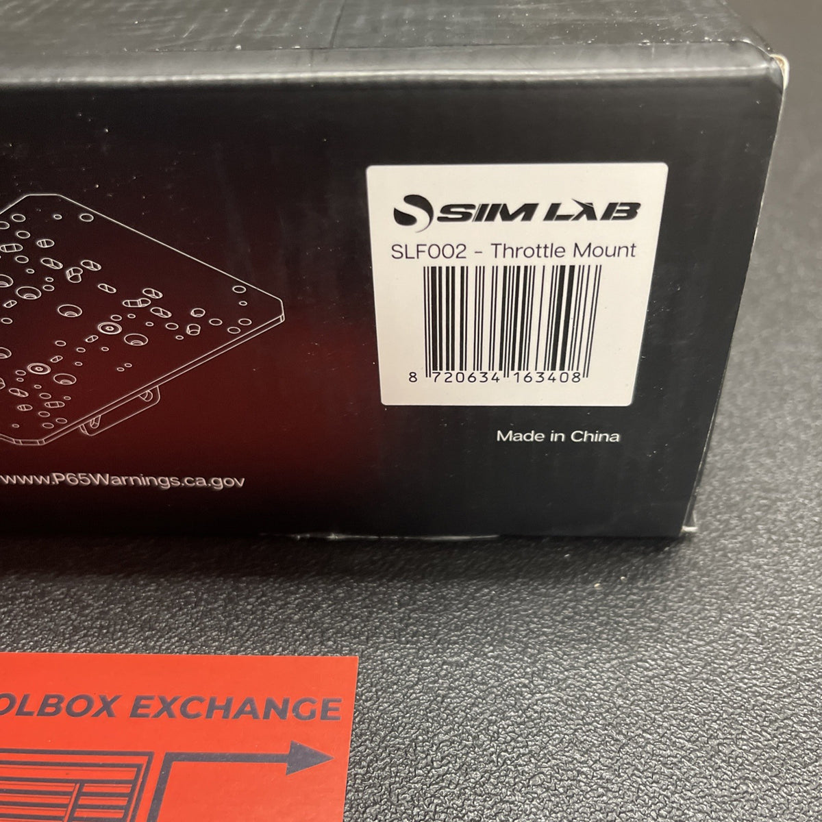 Sim Lab Flight Throttle Mount SLF002 New Old Stock