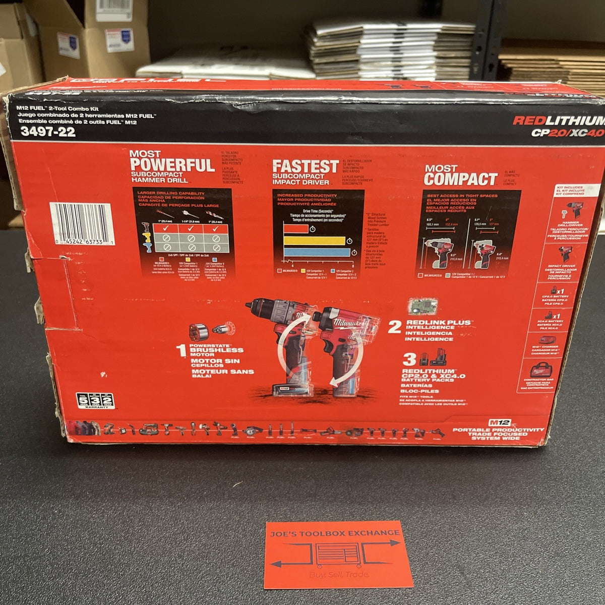 Milwaukee 3497-22 M12 FUEL 12V 2-Tool Combo Kit (Hammer Drill & Impact Driver)