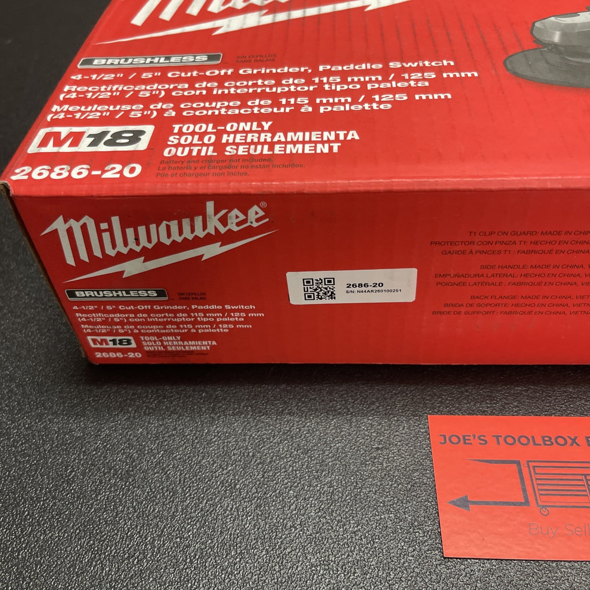 Milwaukee 2686-20 M18 18V Brushless Cordless 4-1/2" / 5" Cut-Off Grinder