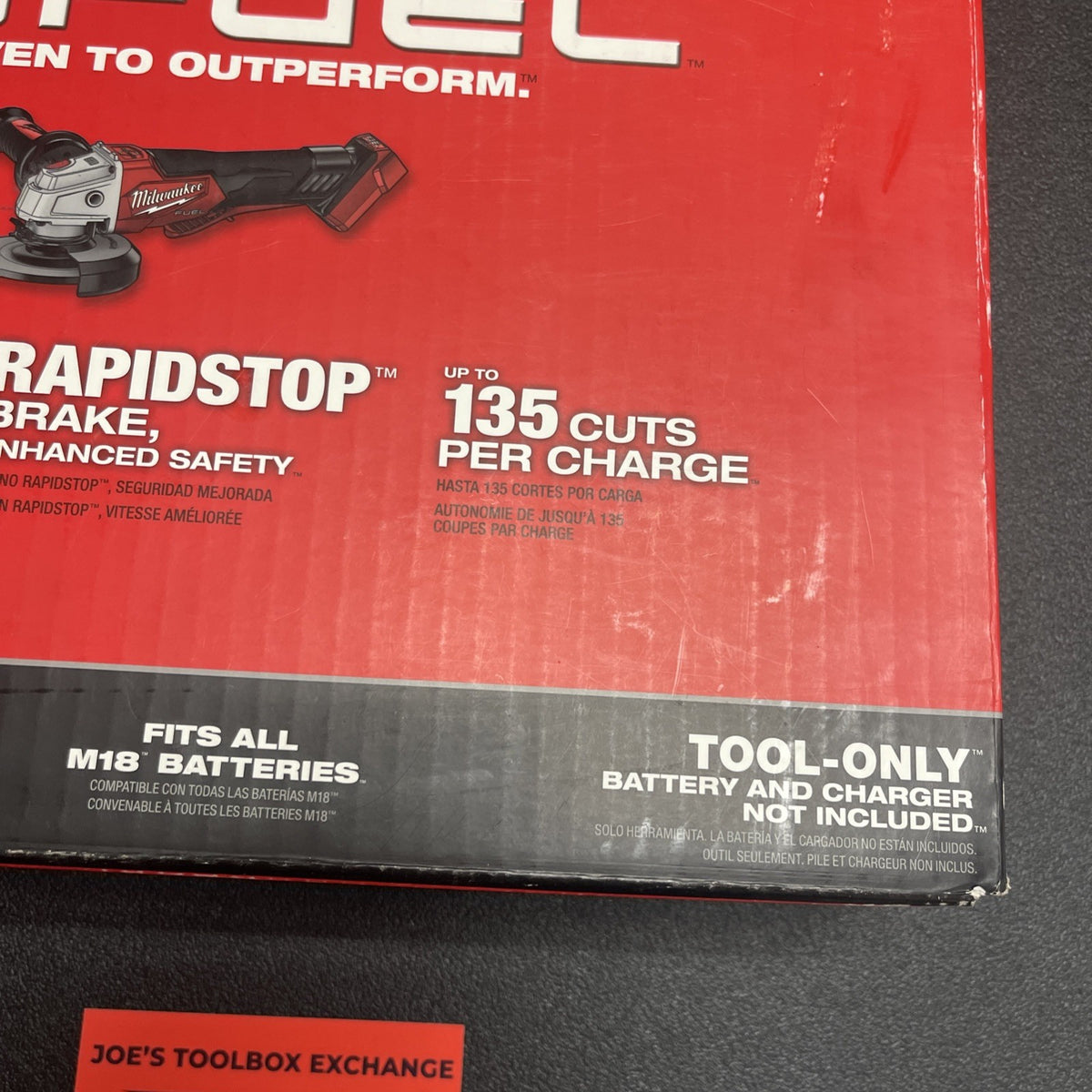 Milwaukee 2888-20 M18 FUEL 4-1/2"/5 Variable Speed Braking Grinder Paddle Switch