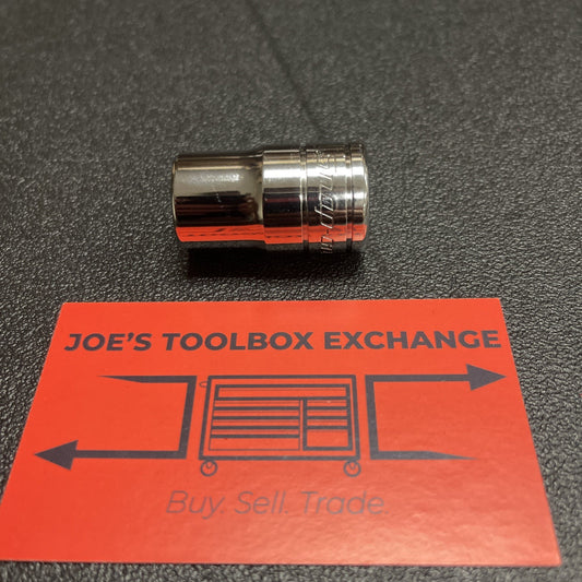 Snap-on Tools USA NEW 1/2" Drive 9/16" SAE 6 Point Shallow Chrome Socket TW181A