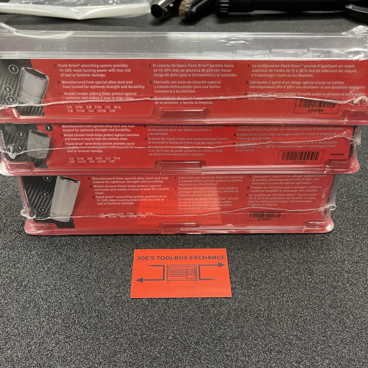 Snap-on Tools USA NEW 33pc 3/8" Drive SAE 6 Point Shallow Semi Deep MASTER SET