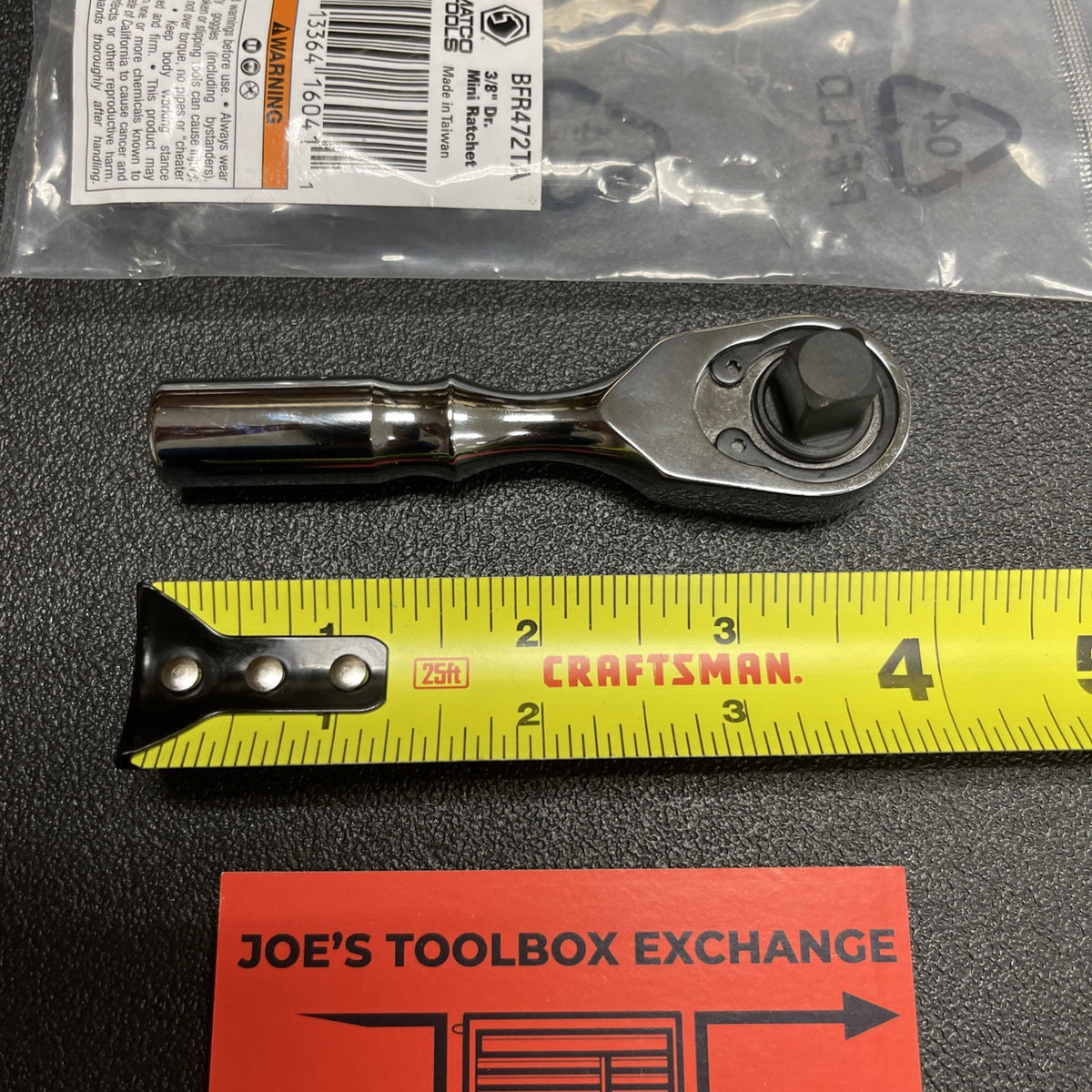 Matco Tools BFR472TA 3/8” Fine Tooth 72 Stubby Ratchet - Mini Ratchet
