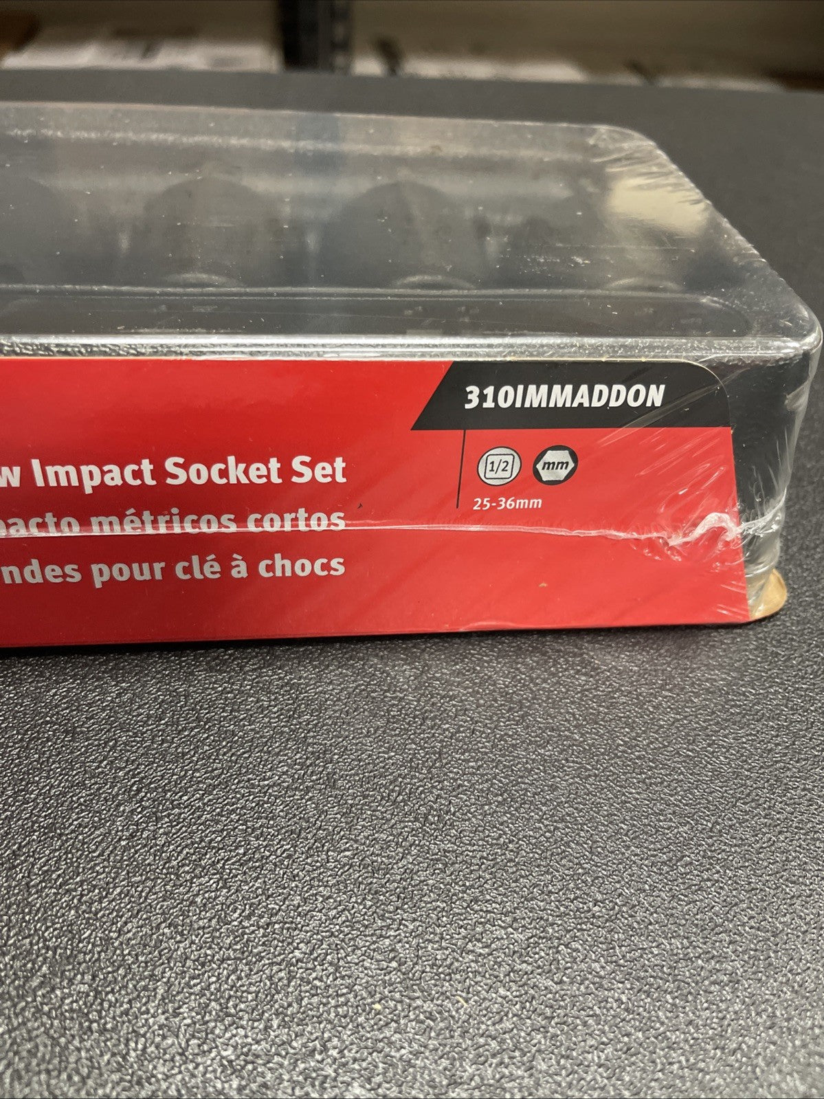 Snap-on NEW 10pc 1/2" Dr Metric Shallow Impact Socket Set 25–36mm 310IMMADDON