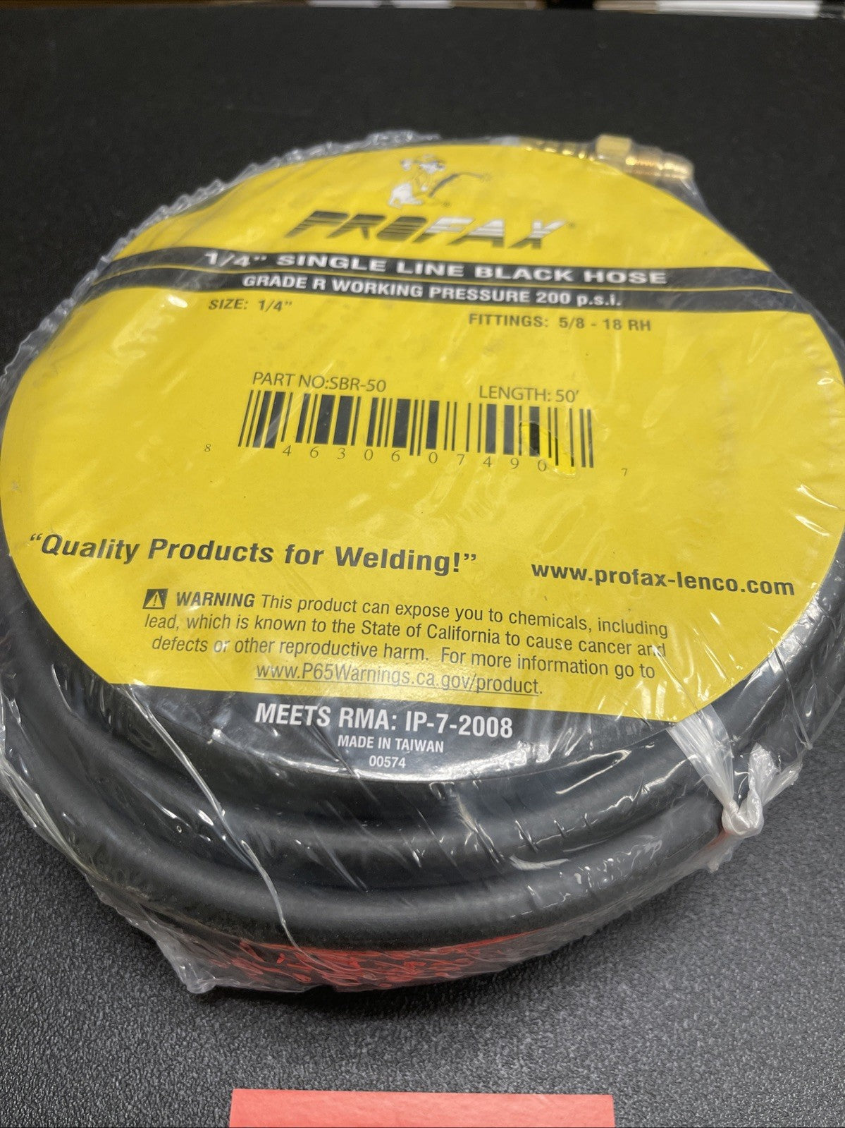 Tig Master SBR Gas Hose - 50 ft | PXSBR-50