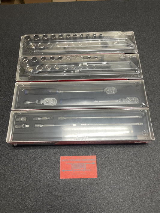 Snap-on 153gss02fmb 53 pc 1/4” essential metric sae sockets ratchets extensions