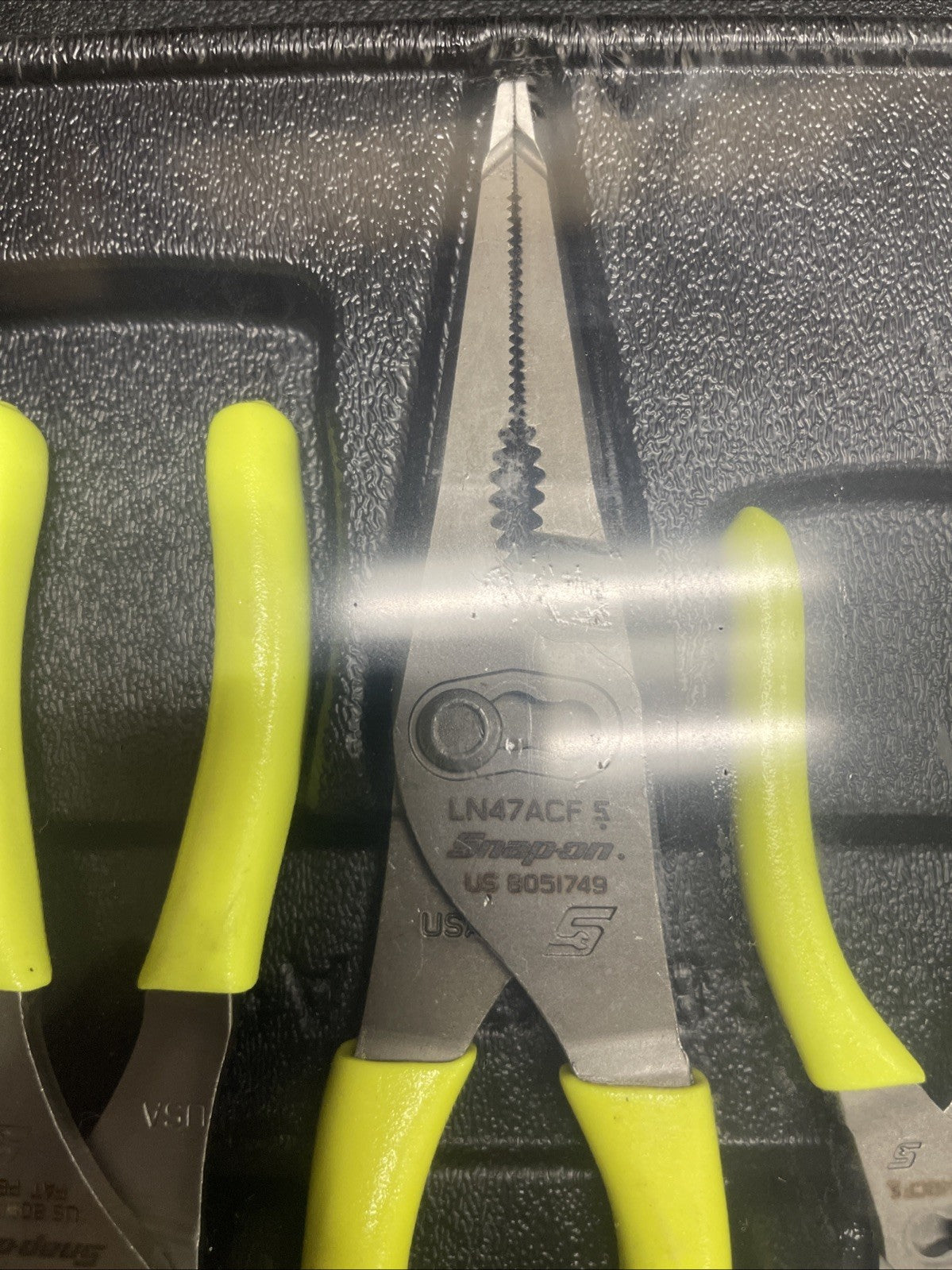 Snap-On Tools HI-VIZ 3pc Soft Grip Long Nose Slip Joint Pliers Set PL3LNSJCFHV