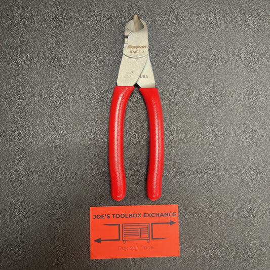 Snap-on Tools USA NEW RED Soft Grip 7" Diagonal Cutter Pliers 87ACF