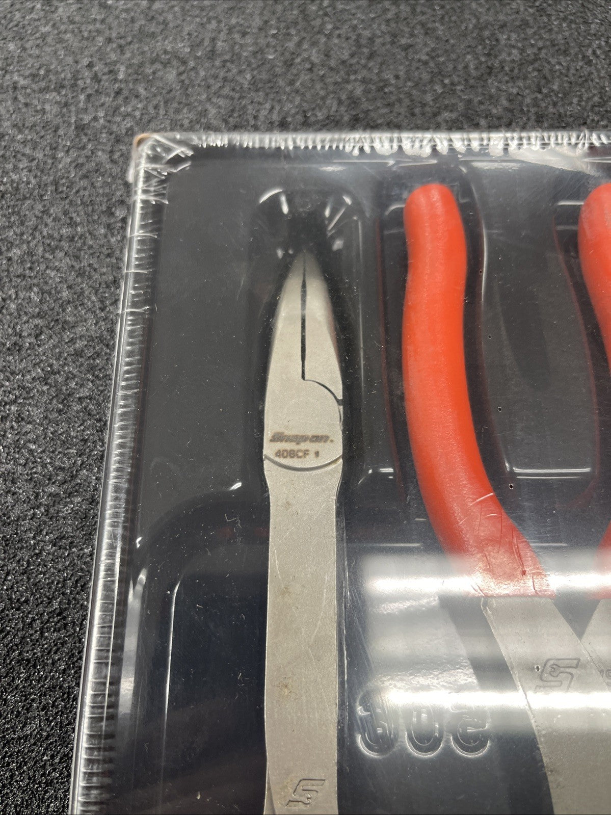 Snap-On Tools USA NEW 3 Piece ORANGE Soft Grip LONG NOSE Pliers Set PL308CFO