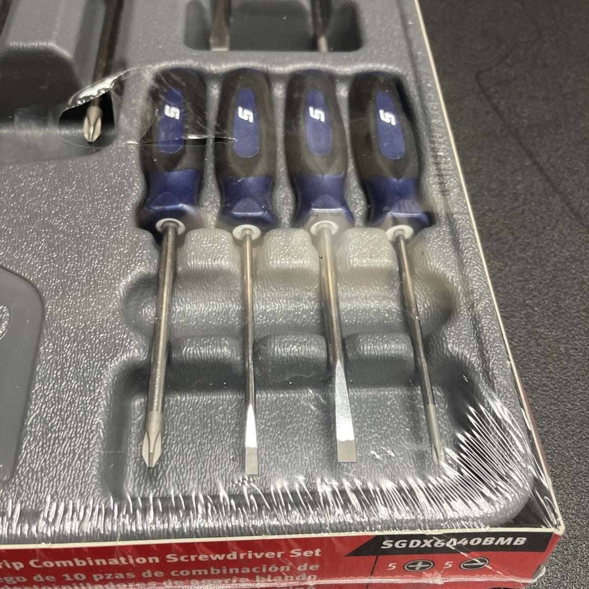 Snap-on SGDX6040BMB 10pc Power Blue Soft Grip Screwdriver Set Made in USA