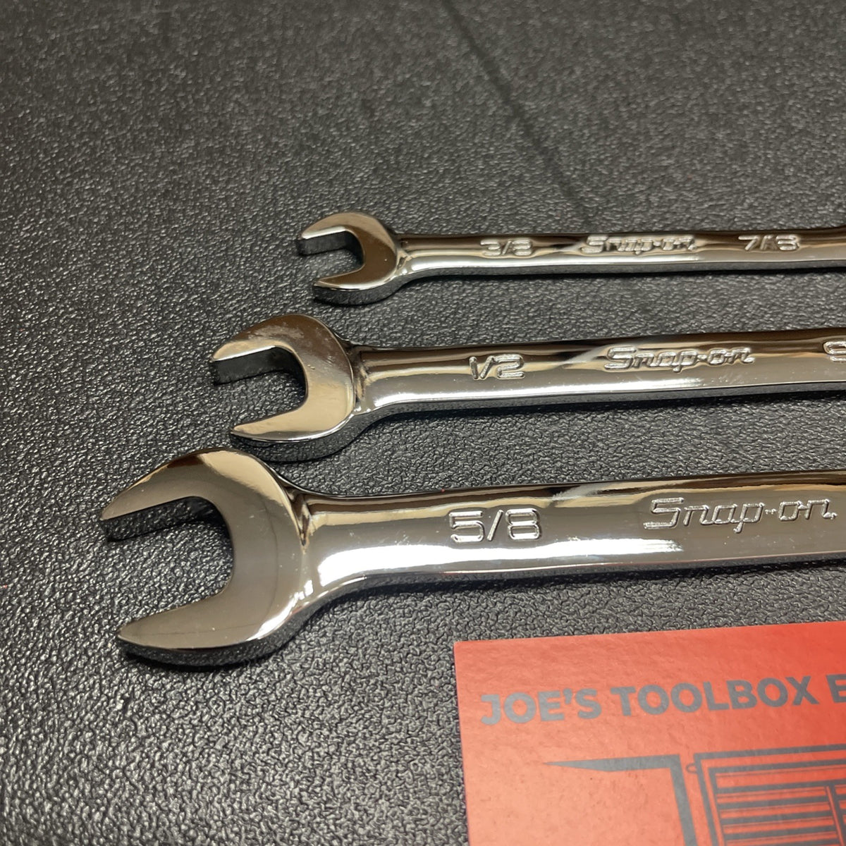 NEW Snap-On Open-End Wrench Set 3/8" to 11/16" VO1214B VO1618B VO2022B 3pc SAE