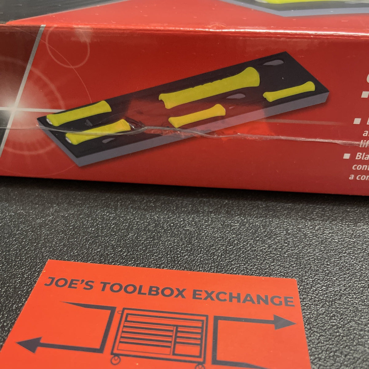 Snap-on USA NEW 5-Piece HI-Viz Striking Prybar & Chisel Foam Set SPBSDC705DTFHV