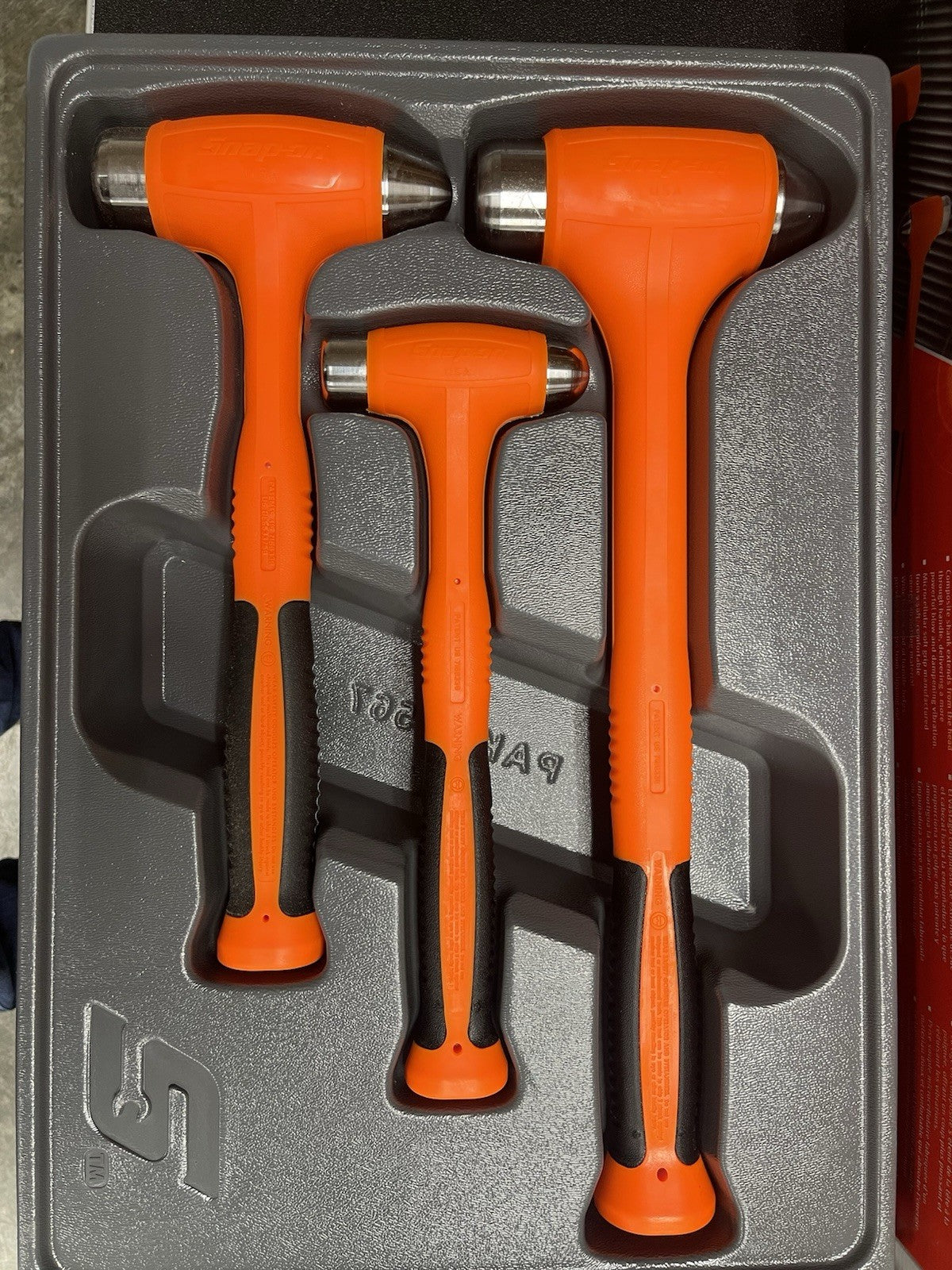 SNAP ON TOOLS HBFEBD106 O ORANGE Dead Blow Hammers 6Pc Ball Peen 16oz 32oz 56oz+
