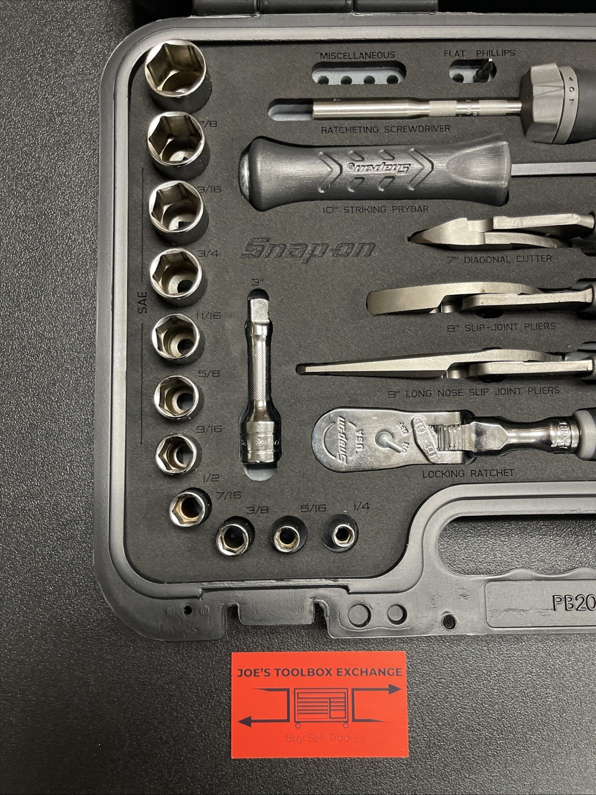 Snap-on Tools NEW 33Pc 3/8" Drive Metric & SAE Assorted Service Set 233FSMBFDT