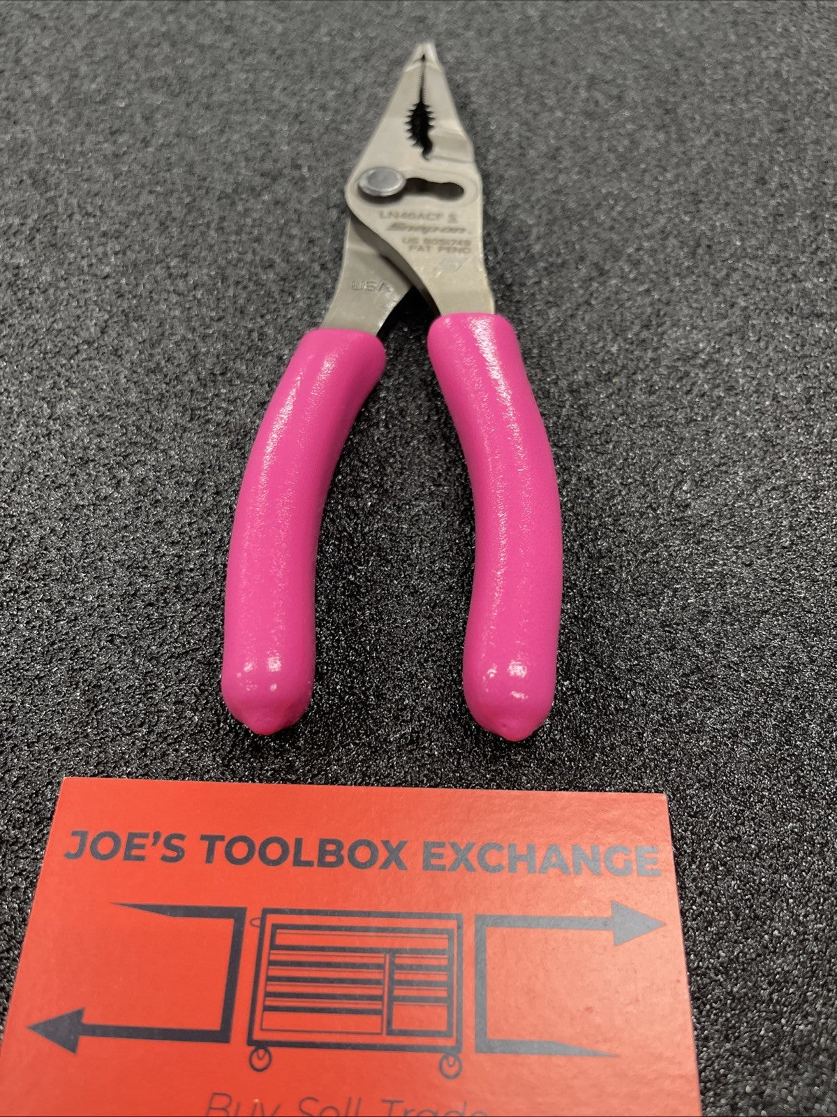 Snap-on Tools NEW ELECTRIC PINK 7" Talon Long Nose Slip Joint Pliers LN46ACFEP