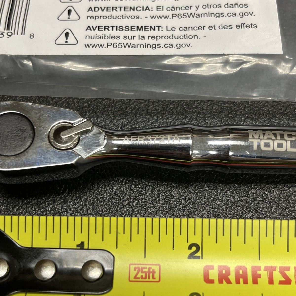 Matco Tools AFR372TA 1/4” Fine Tooth 72 Stubby Ratchet Mini