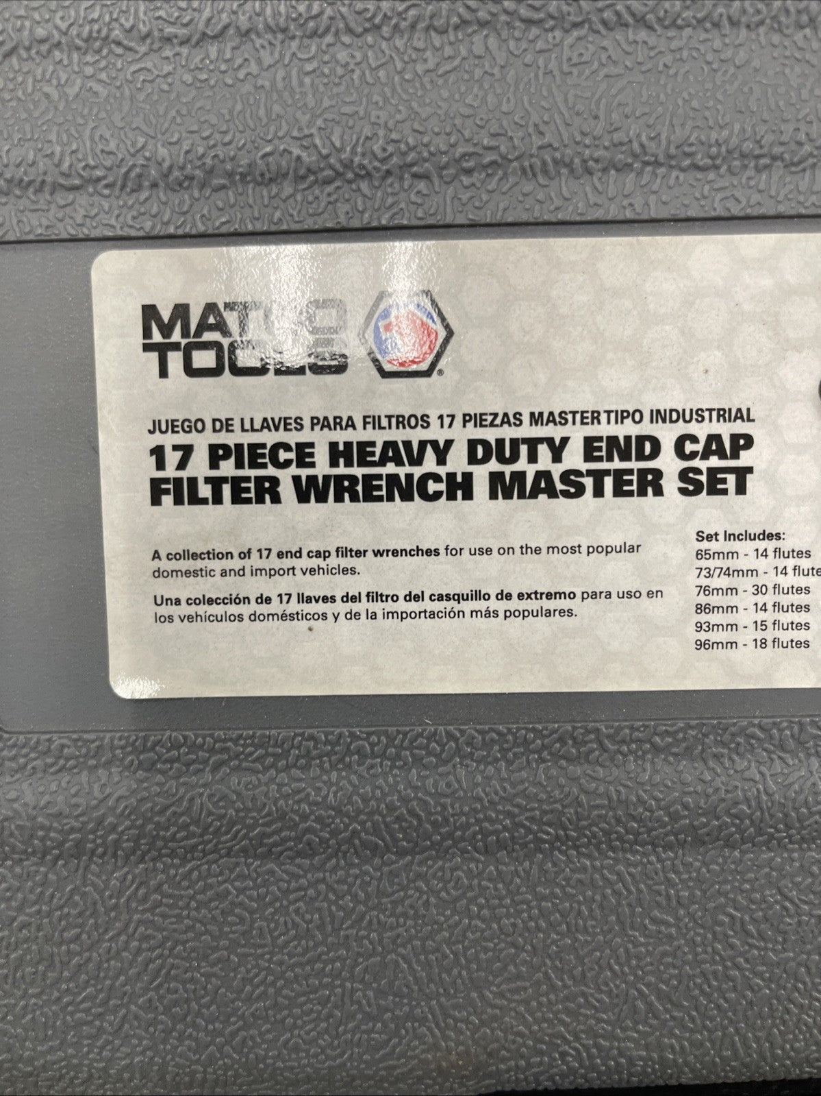 Matco Tools 17pcs Heavy Duty End Cap Filter Wrench Master Set OFSHD17 #6