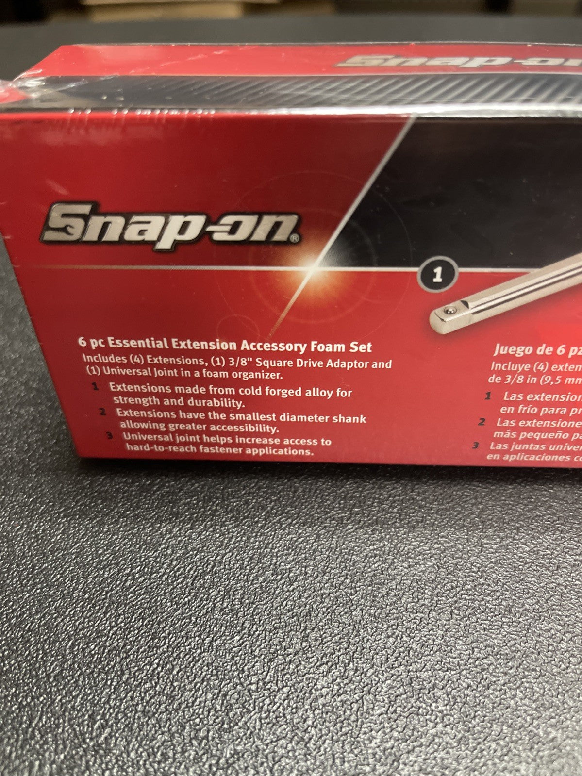 Snap-on Tools NEW 6pc 1/4" Drive Extension DARK TITANIUM Foam Set 106TMXAFDT