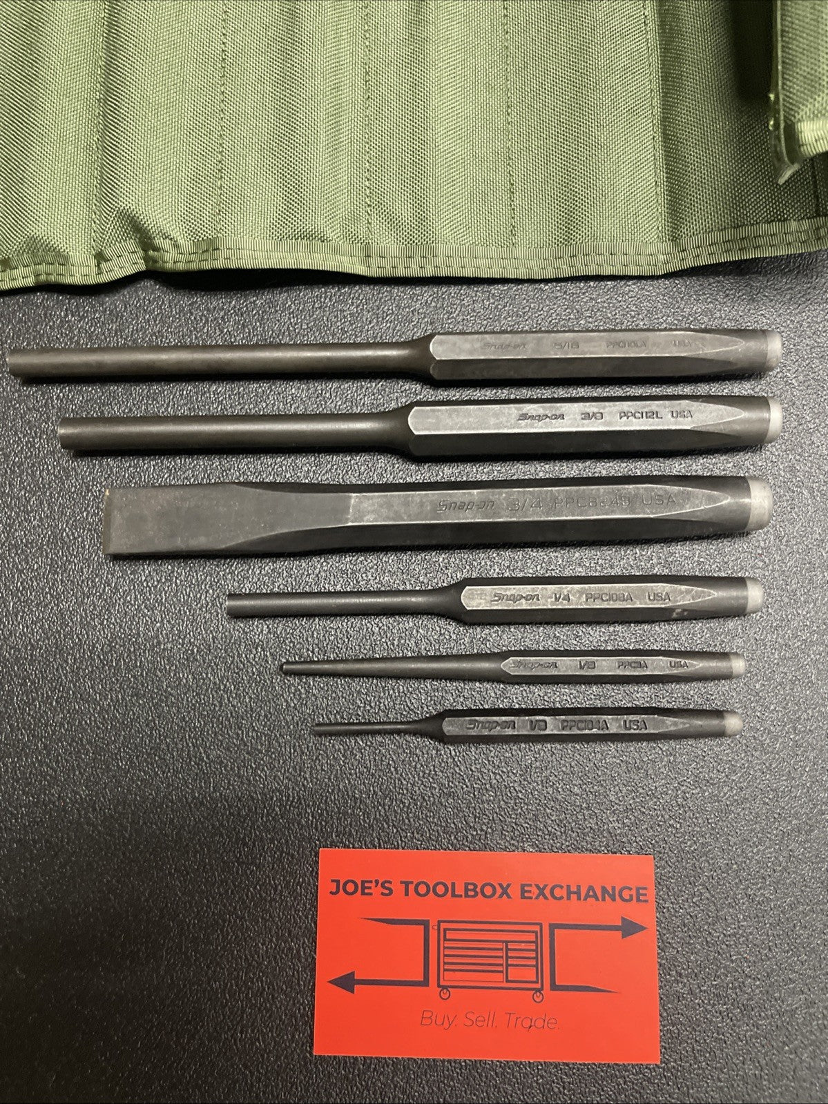 NEW Snap-on 9 Piece Bronze and Steel Military Punch and Chisel Set GMTK