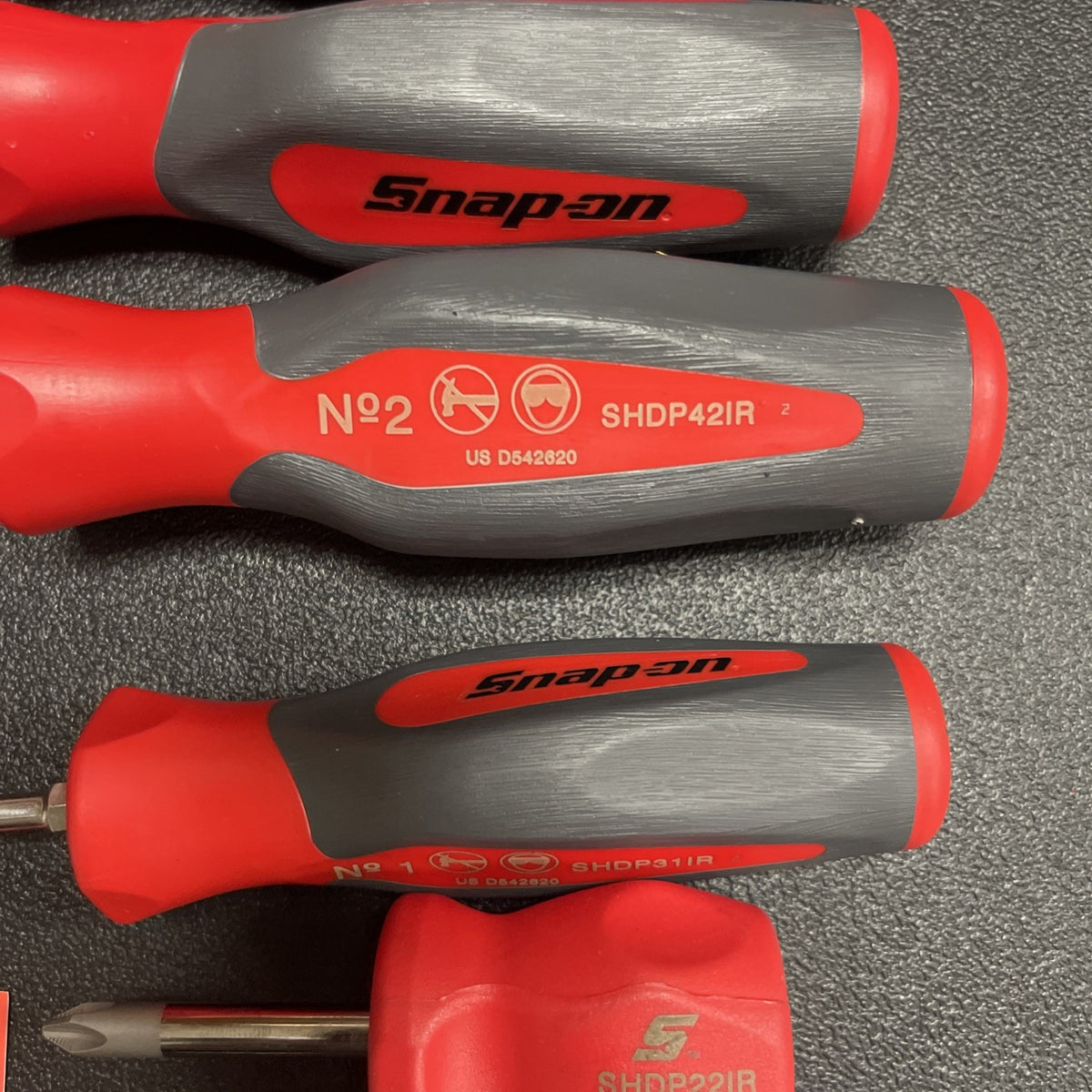 Snap-on Tools USA NEW 7pc RED HARD Handle Combination Screwdriver